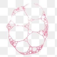 Red bubble art png element graphic