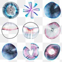 Aesthetic abstract chromatography art png element set