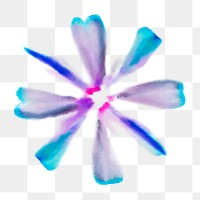 Aesthetic flower chromatography art png element