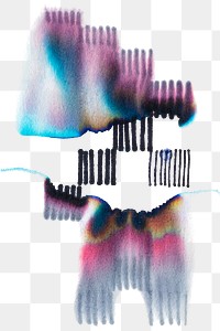 Aesthetic abstract chromatography art png element