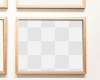 Picture frame png mockup hanging on white wall