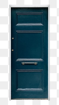 Blue panel door png clipart, modern house entrance