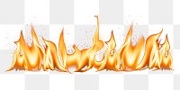 Burning flame png border, realistic fire transparent image