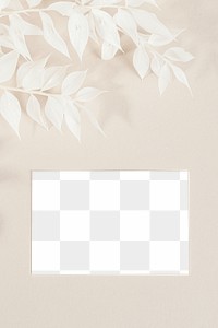 Business card with decorated branches transparent png