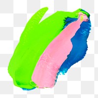 Png paint textured smear, colorful abstract acrylic paint