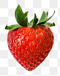 Strawberry png sticker, red citrus fruit on transparent background