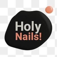 Holy nails business logo png creative color paint style