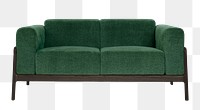 Mid century modern sofa png mockup living room furniture