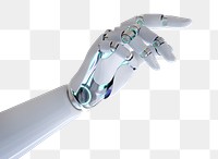 Png cyborg hand finger pointing, technology of artificial intelligence