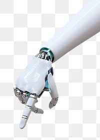 Png robot hand finger pointing, AI technology