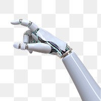 Png robot hand finger pointing, AI technology