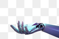 Robot hand png sticker, AI technology side view