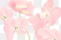 Floral background PNG, pink flower trippy abstract design