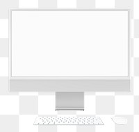 Gray minimal computer desktop screen digital device with design space