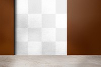 Minimal brown wall mockup png authentic empty room interior design