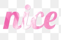 Nice png sticker text in shiny pink font