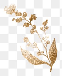 Gold png winter redberry plant shiny graphic