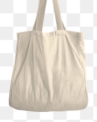 Png canvas tote bag mockup in minimal style