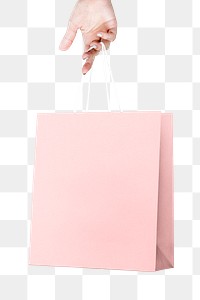 Png paper shopping bag mockup for fashion brands