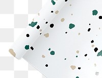 Png paper roll mockup in terrazzo pattern
