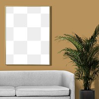 Png picture frame mockup minimal wall decoration home interior