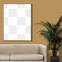 Png picture frame mockup minimal wall decoration home interior