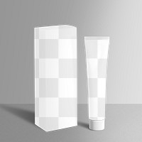 Tube png mockup beauty product packaging