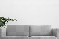 Sofa mockup png transparent, home interior