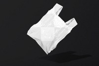 Plastic bag png mockup transparent