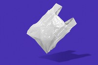 Plastic grocery bag png mockup 