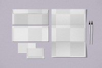 Stationery png mockup transparent