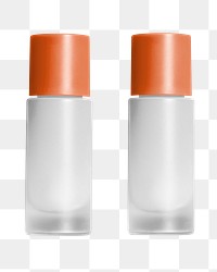 Cosmetic bottles png, product packaging, transparent background