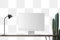 Blank computer screen png on transparent background