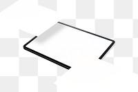 Blank tablet screen png on transparent background 