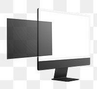 Blank computer screen png on transparent background