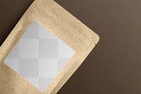 Label mockup png transparent on coffee bean bag 