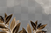 Leaf background png, aesthetic border, remixed from vintage public domain images