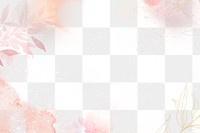 Flower frame png, pink border, remixed from vintage public domain images