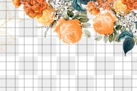 Flower frame png, watercolor border, remixed from vintage public domain images