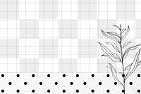 Plant background png, doodle border