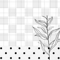 Png plant frame, doodle wedding border