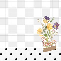 Png flower frame wedding border, remixed from vintage public domain images