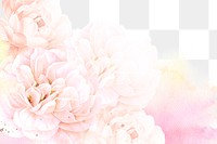 Flower frame png, pink border, remixed from vintage public domain images