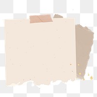 Sticker note png beige note paper element