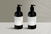 Pump bottle png mockup, transparent product packaging design