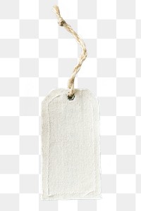 Clothing tag png, blank realistic design