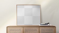 Picture frame png mockup, realistic wall home decor