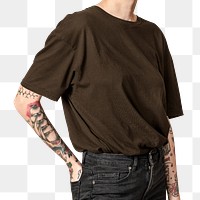 Oversized t-shirt png, realistic design