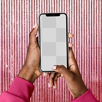 Phone screen png mockup, transparent design space