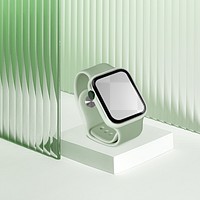 Smartwatch png screen mockup, wearable digital device